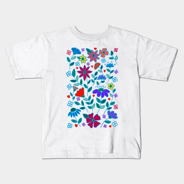 Wild flowers Kids T-Shirt by EV Visuals